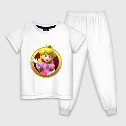 Пижама хлопковая детская HeachHead, цвет: белый