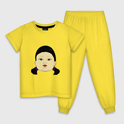Пижама хлопковая детская Killer Doll, цвет: желтый