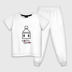Пижама хлопковая детская Final Game Squid Game, цвет: белый