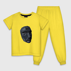 Пижама хлопковая детская Mask - Squid Game, цвет: желтый