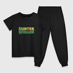 Пижама хлопковая детская Хантер х Хантер, логотип, цвет: черный