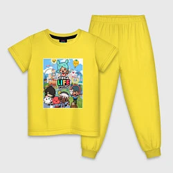 Пижама хлопковая детская Toca Life, цвет: желтый