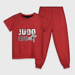 Пижама хлопковая детская Style Judo, цвет: красный