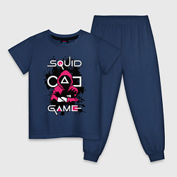 Пижама хлопковая детская Squid gameguard-killer, цвет: тёмно-синий