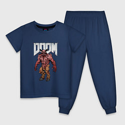 Пижама хлопковая детская DEMON BARON DOOM NPC, цвет: тёмно-синий