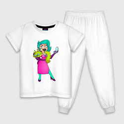Пижама хлопковая детская Красотка Лола brawlstars, цвет: белый