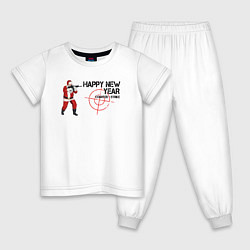 Пижама хлопковая детская Дед Counter Strike, цвет: белый