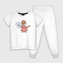 Детская пижама Тигрица с цветком