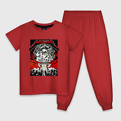 Пижама хлопковая детская Metallica - Toronto playbill, цвет: красный