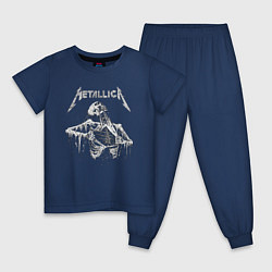 Пижама хлопковая детская Metallica - thrash metal!, цвет: тёмно-синий