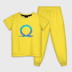 Пижама хлопковая детская CBVDJK СИМВОЛ КРАТОСА, БОГ ВОЙНЫ, цвет: желтый