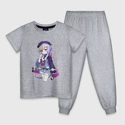 Пижама хлопковая детская Крошка Ци Ци, цвет: меланж