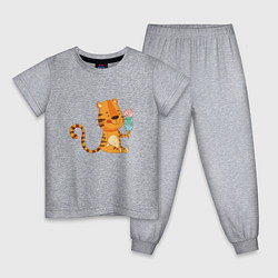 Детская пижама Тигр с мороженым - символ года
