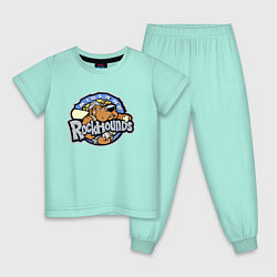 Пижама хлопковая детская Midland Rockhounds - baseball team, цвет: мятный