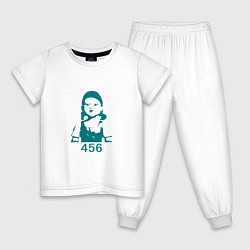 Пижама хлопковая детская 456 Doll, цвет: белый
