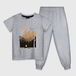 Детская пижама Туристический поход в лесу