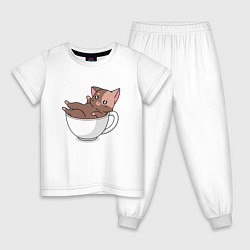 Детская пижама Милый Котик в чашке