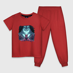 Пижама хлопковая детская Террорблэйд арт, цвет: красный