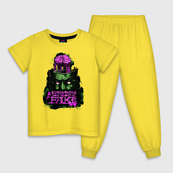 Пижама хлопковая детская Мужчина и мозг, цвет: желтый
