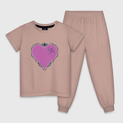 Детская пижама Розовое сердце !