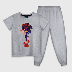 Пижама хлопковая детская Sonic Exe Video game, цвет: меланж