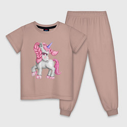 Детская пижама Единорог с розовой гривой
