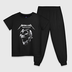Пижама хлопковая детская Metallica Death Magnetic, цвет: черный