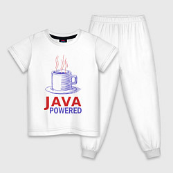 Пижама хлопковая детская JAWA POWERED, цвет: белый