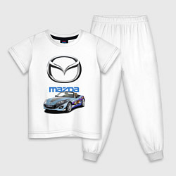 Пижама хлопковая детская Mazda Japan, цвет: белый