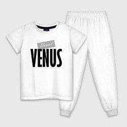 Пижама хлопковая детская Нереальная Венера, цвет: белый