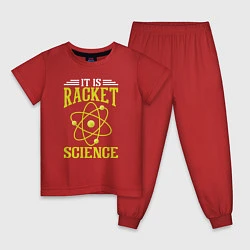 Пижама хлопковая детская Ракетная наука, цвет: красный
