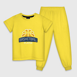 Пижама хлопковая детская Basketball - Player, цвет: желтый