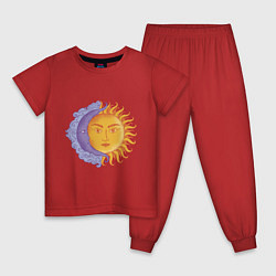Детская пижама Солнца и луна с лицами