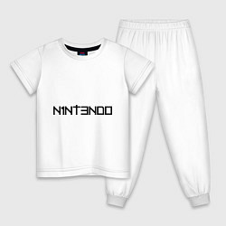 Пижама хлопковая детская Nintendo, цвет: белый