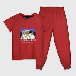 Пижама хлопковая детская Team Neverland, цвет: красный