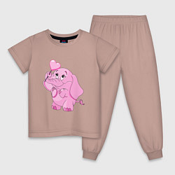 Детская пижама Розовый слонёнок