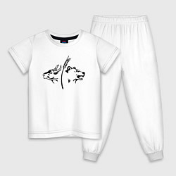 Пижама хлопковая детская Инвест проект, цвет: белый