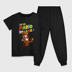 Пижама хлопковая детская Super Mario 3D Land Hero, цвет: черный