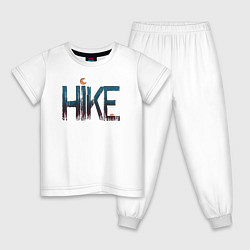 Пижама хлопковая детская Hike, цвет: белый