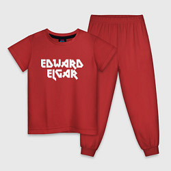 Пижама хлопковая детская Эдуард Элгар, цвет: красный