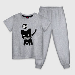 Пижама хлопковая детская Cat JDM Japan, цвет: меланж