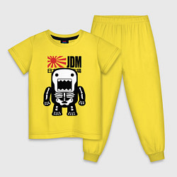 Пижама хлопковая детская JDM Japan Monster, цвет: желтый