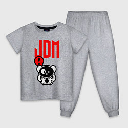 Пижама хлопковая детская JDM Panda Japan Bear, цвет: меланж