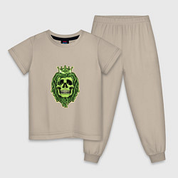 Детская пижама Green Skull