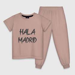 Пижама хлопковая детская Hala - Madrid, цвет: пыльно-розовый