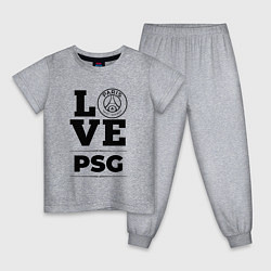 Пижама хлопковая детская PSG Love Классика, цвет: меланж