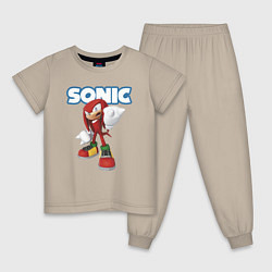 Детская пижама Knuckles Echidna Sonic Video game Ехидна Наклз Вид