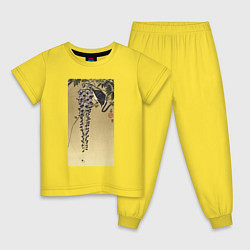 Пижама хлопковая детская Flycatcher at Wisteria, цвет: желтый