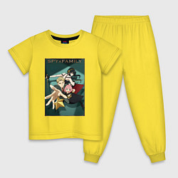 Пижама хлопковая детская SPY X FAMILY СЕМЬЯ ШПИОНА, цвет: желтый