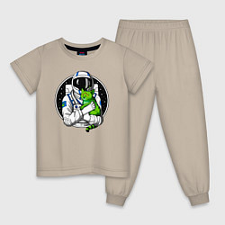 Детская пижама Космонавт с инопланетным котом